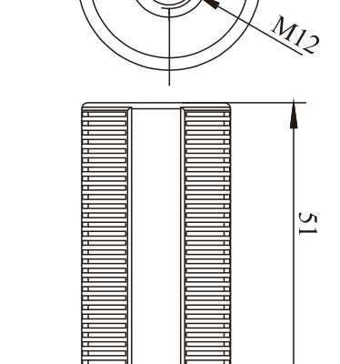 Threaded Plastic Sleeve 28AD-1B-12 M12