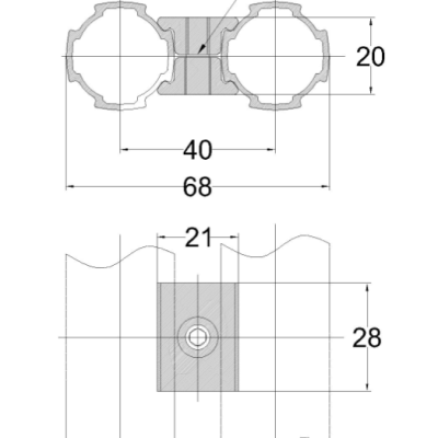 Karakuri Aluminium Parallel Connector 28J-9B