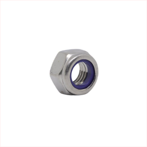 Nylon Insert Lock Nut White Zink M8