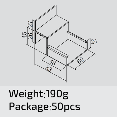Placon ESD-Roller Bracket Joint RTJ-2060D-B 60mm