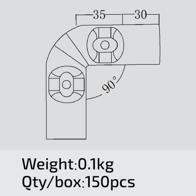 Round 90° Joint Steel ESD W-11-90-NI