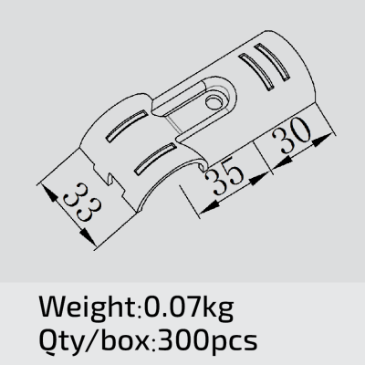 Steel T Joint Black W-1-BK