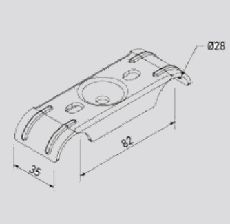 CASTER INSTALLATION BRACKET WA-1000D1